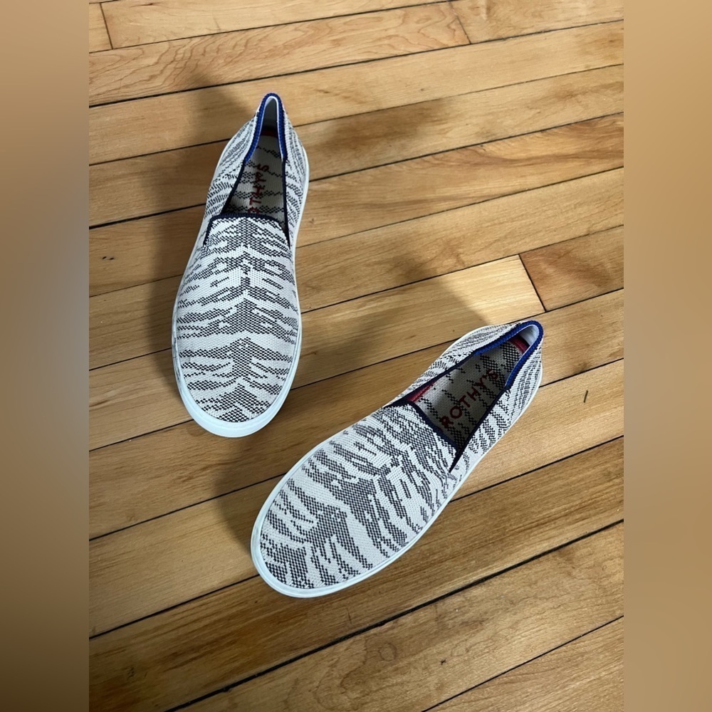Rothy's Retired "Maritime Tiger" Tiger Print Slip On Sneakers